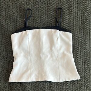 SHEIN Black and White Fitted Bustier Camisole